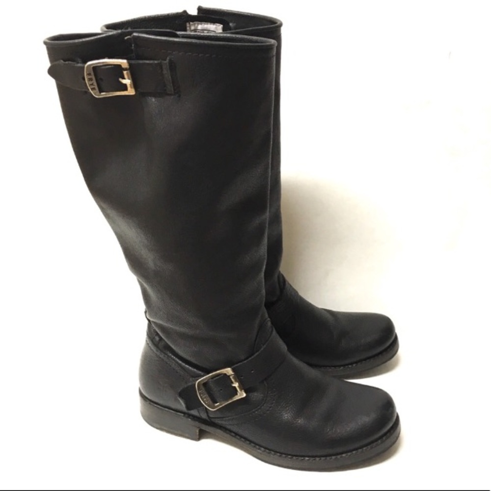 EUC Frye Veronica Slouch Black moto boots 6.5